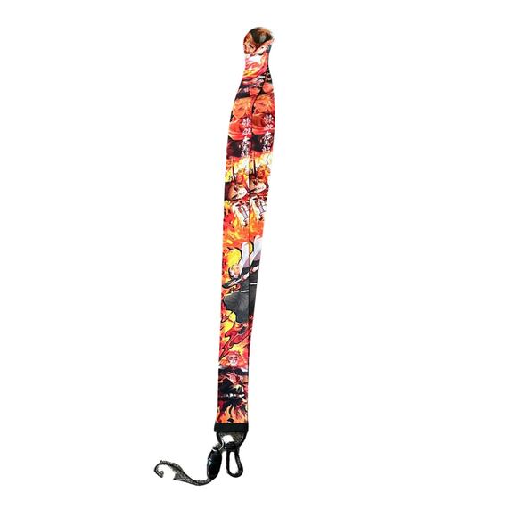 Anime Demon Slayer Kimetsu no Yaiba Rengoku Neck Lanyard Fabric One Size Unisex - Picture 6 of 6